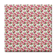 Gorgeous Pink Flower Pattern Tile Coasters by Brittlevirginclothing