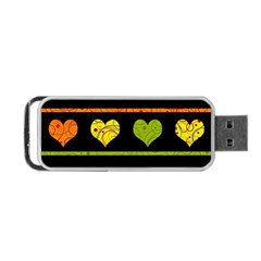 Colorful Harts Pattern Portable Usb Flash (two Sides) by Valentinaart