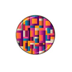 Abstract Background Geometry Blocks Hat Clip Ball Marker by Amaryn4rt