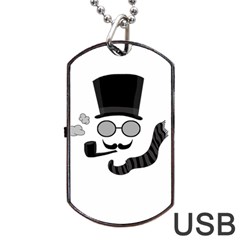 Invisible Man Dog Tag Usb Flash (one Side) by Valentinaart