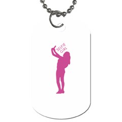 Selfie Girl Graphic Dog Tag (one Side) by dflcprints