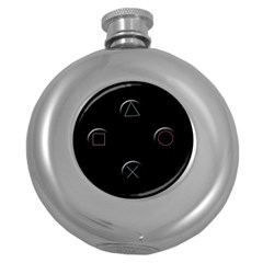 Joystick  Round Hip Flask (5 Oz) by Valentinaart