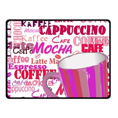 Coffee Cup Lettering Coffee Cup Double Sided Fleece Blanket (small)  by Amaryn4rt