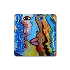 Graffiti Wall Color Artistic Square Magnet by Amaryn4rt