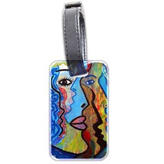 Graffiti Wall Color Artistic Luggage Tags (two Sides) by Amaryn4rt