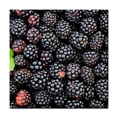 Blackberries Background Black Dark Tile Coasters by Amaryn4rt