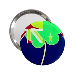 Irishshamrock New Zealand Ireland Funny St Patrick Flag 2 25  Handbag Mirrors by yoursparklingshop