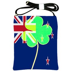 Irishshamrock New Zealand Ireland Funny St Patrick Flag Shoulder Sling Bags by yoursparklingshop