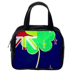 Irish Shamrock New Zealand Ireland Funny St Patrick Flag Classic Handbags (one Side) by yoursparklingshop