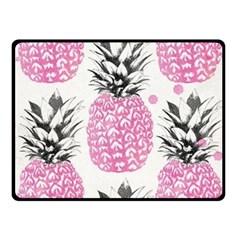 Pink Pineapple Fleece Blanket (small) by Brittlevirginclothing