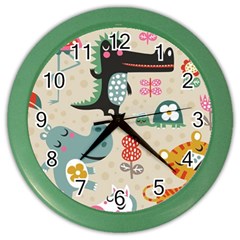 Cute Cartoon Color Wall Clocks by Brittlevirginclothing