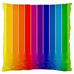 Faded Rainbow  Large Cushion Case (one Side) by Brittlevirginclothing