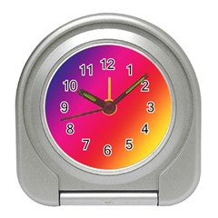 Rainbow Colors Travel Alarm Clocks by Amaryn4rt