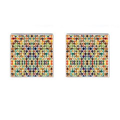 Retro Pattern Abstract Cufflinks (square) by Amaryn4rt