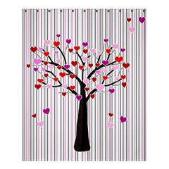 Valentine s Day Tree Shower Curtain 60  X 72  (medium)  by Valentinaart