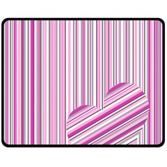 Pink Love Pattern Double Sided Fleece Blanket (medium)  by Valentinaart