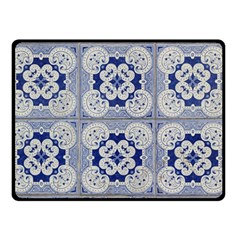 Ceramic Portugal Tiles Wall Double Sided Fleece Blanket (small)  by Amaryn4rt