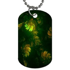 Light Fractal Plants Dog Tag (one Side) by Nexatart