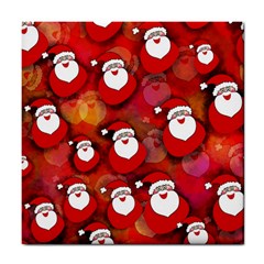 Seamless Santa Tile Tile Coasters by Nexatart