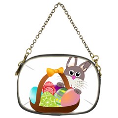 Easter Bunny Eggs Nest Basket Chain Purses (two Sides)  by Nexatart