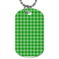 Gingham Background Fabric Texture Dog Tag (one Side) by Nexatart