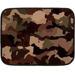 Background For Scrapbooking Or Other Camouflage Patterns Beige And Brown Double Sided Fleece Blanket (mini)  by Nexatart