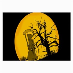 Death Haloween Background Card Large Glasses Cloth by Nexatart