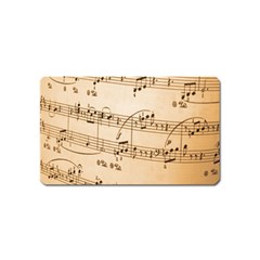 Music Notes Background Magnet (name Card) by Nexatart