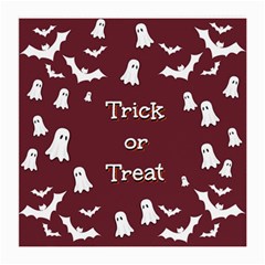 Halloween Free Card Trick Or Treat Medium Glasses Cloth (2-side) by Nexatart