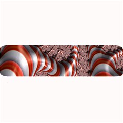 Fractal Abstract Red White Stripes Large Bar Mats by Nexatart