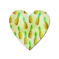 Pineapple Wallpaper Vintage Heart Magnet by Nexatart