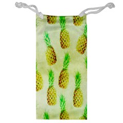 Pineapple Wallpaper Vintage Jewelry Bag by Nexatart