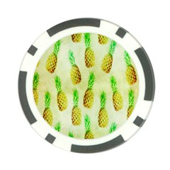 Pineapple Wallpaper Vintage Poker Chip Card Guard by Nexatart