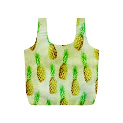 Pineapple Wallpaper Vintage Full Print Recycle Bags (s)  by Nexatart