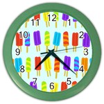 Food Pattern Color Wall Clocks Front