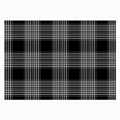 Plaid Checks Background Black Large Glasses Cloth by Nexatart