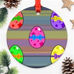 Holidays Occasions Easter Eggs Round Ornament (Two Sides) Front