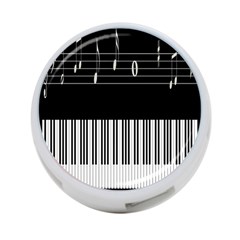 Piano Keyboard With Notes Vector 4-port Usb Hub (one Side) by Nexatart