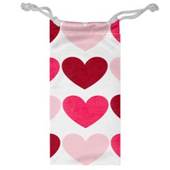 Valentine S Day Hearts Jewelry Bag by Nexatart