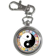 Yin Yang Eastern Asian Philosophy Key Chain Watches by Nexatart