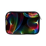 Abstract Rainbow Twirls Apple iPad Mini Zipper Cases Front