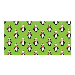 Christmas Penguin Penguins Cute Satin Wrap by Nexatart