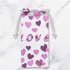 Love Valentine S Day 3d Fabric Jewelry Bag by Nexatart