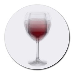 Wine Glass Steve Socha Round Mousepads by WineGlassOverlay