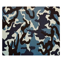 Blue Water Camouflage Double Sided Flano Blanket (small)  by Nexatart