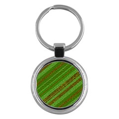 Stripes Course Texture Background Key Chains (round)  by Nexatart