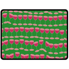 Wine Red Champagne Glass Red Wine Double Sided Fleece Blanket (large)  by Nexatart