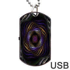 Abstract Fractal Art Dog Tag Usb Flash (two Sides) by Nexatart