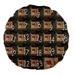 Advent Calendar Door Advent Pay Large 18  Premium Flano Round Cushions by Nexatart