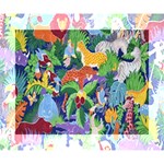 Animated Safari Animals Background Deluxe Canvas 14  x 11  14  x 11  x 1.5  Stretched Canvas